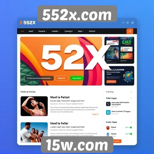 Interface do usuário do site 552x.com